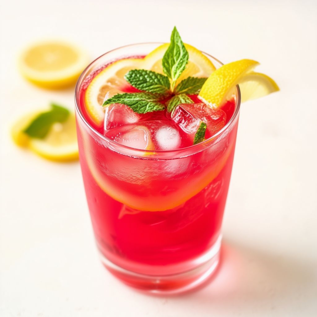 Hibiskus-Limonade Cooler