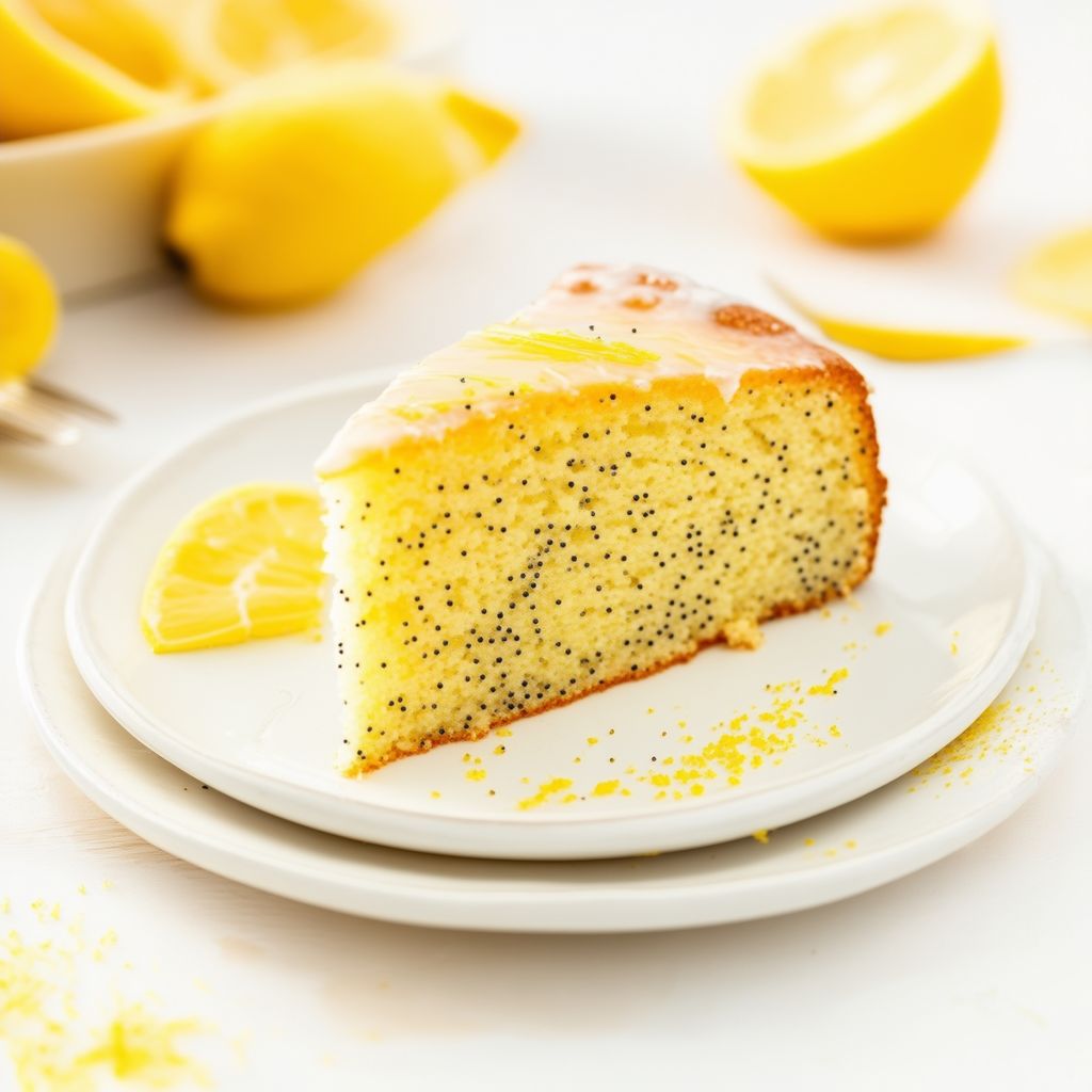 Torta al Limone e Semi di Papavero con Glassa Agrumata