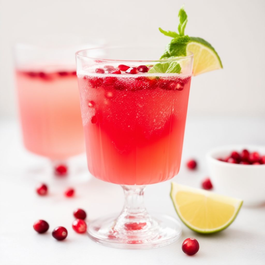 Mocktail Frizzante di Melograno e Mirtillo