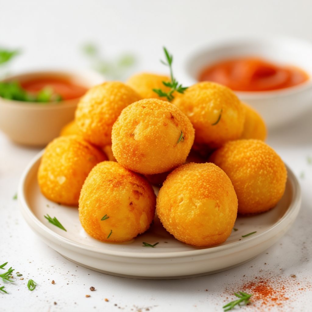 Golden Stuffed Potato Balls