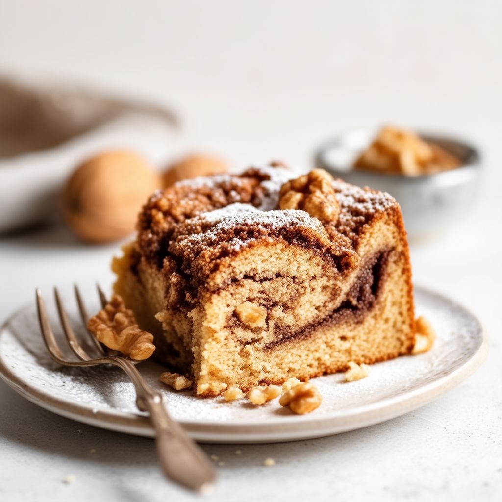 Torta di Caffè con Noci e Cannella