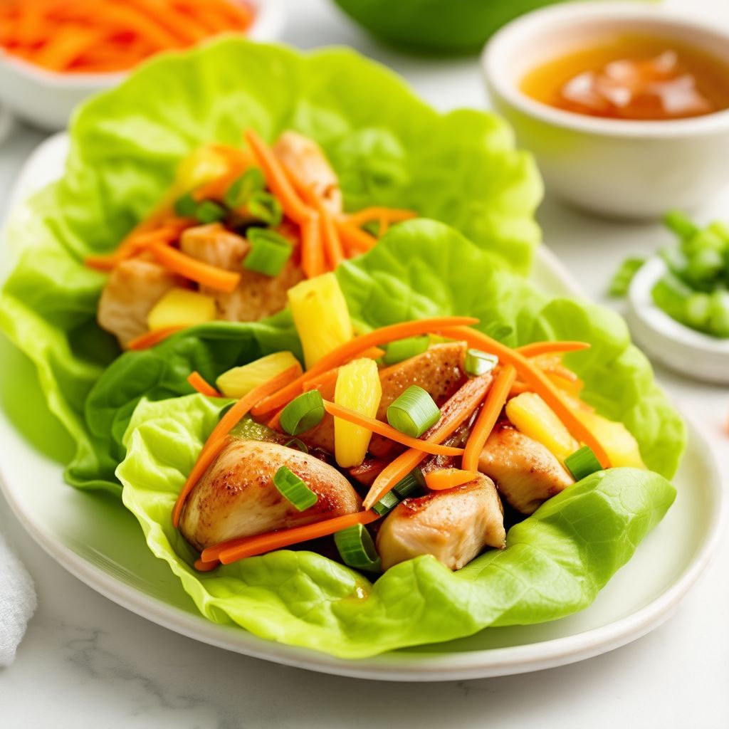 Süße und herzhafte Hähnchen-Lettuce-Wraps