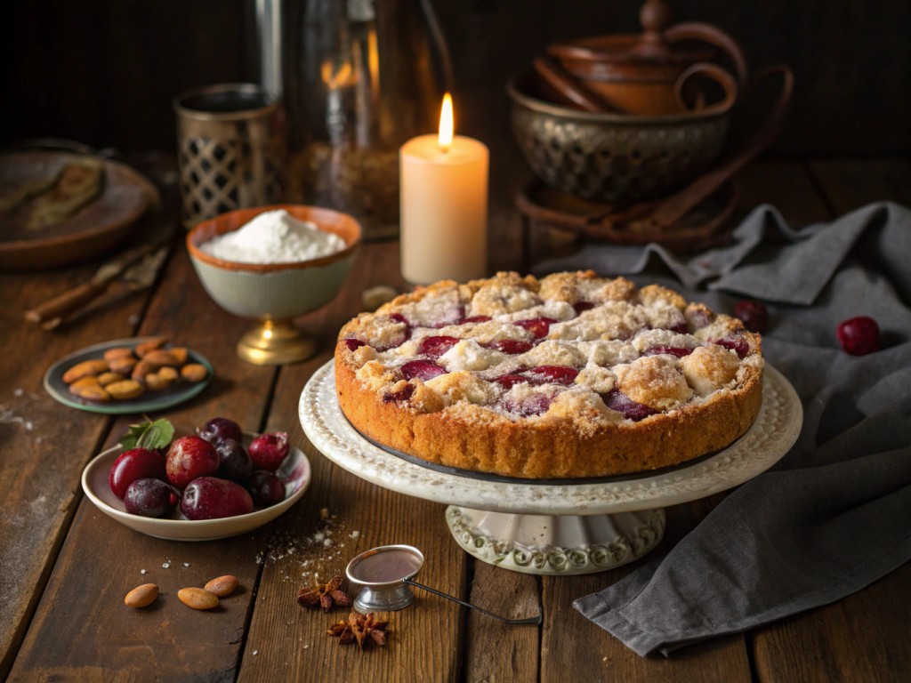 Pflaumenkuchen mit Zimtstreuseln