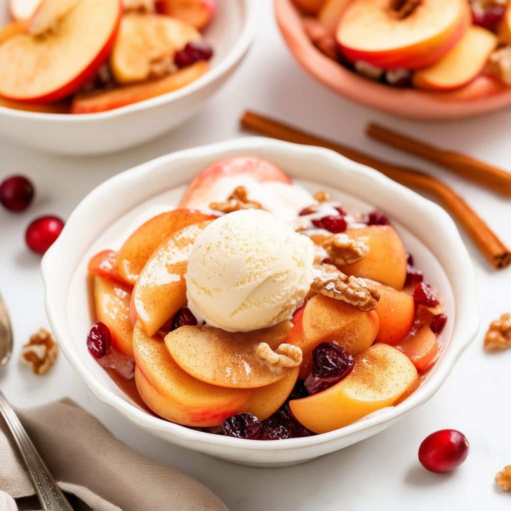 Warmer Apfel- und Cranberry-Nuss-Mix
