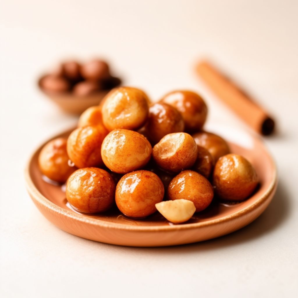 Spiced Maple Glazed Macadamias