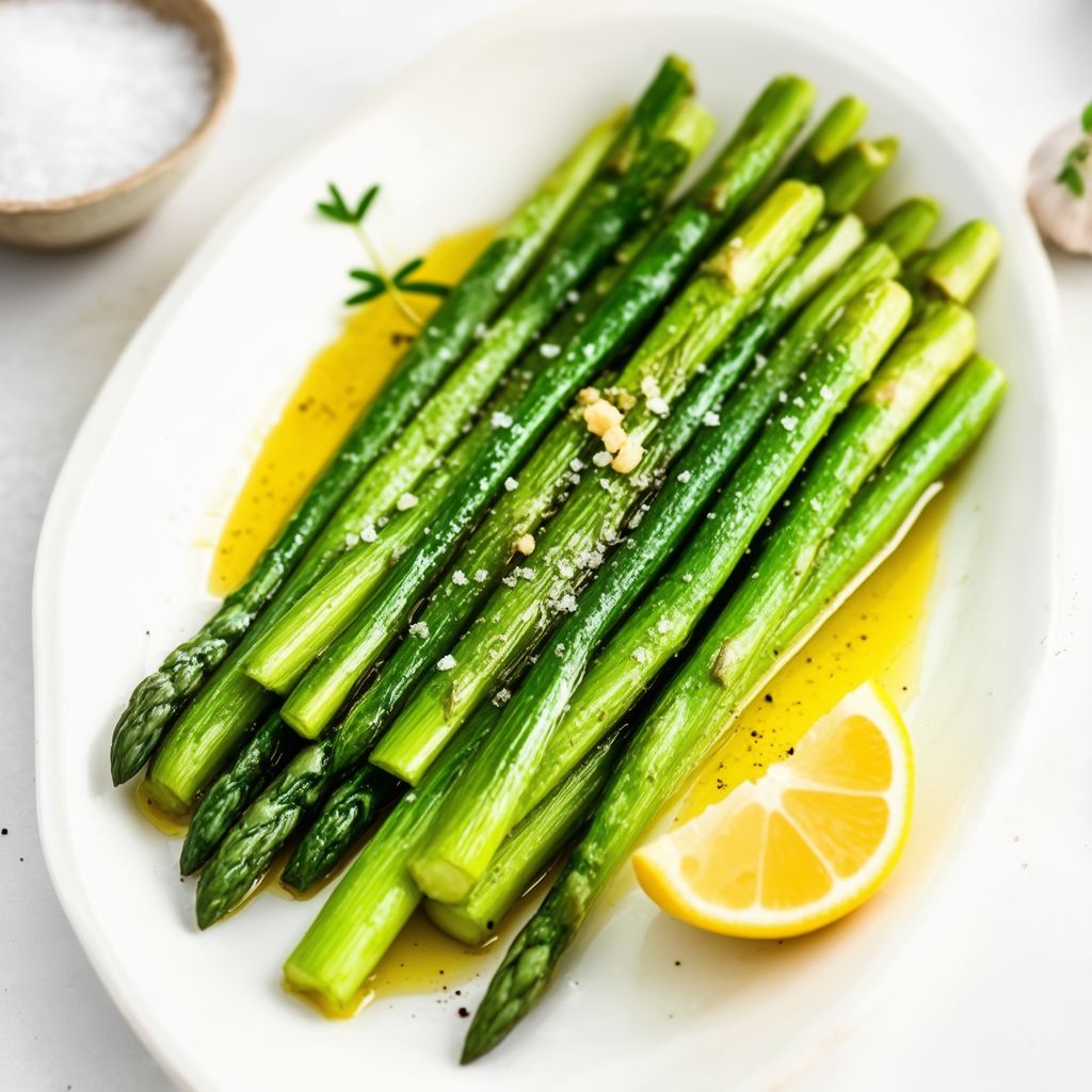 Garlic Lemon Roasted Asparagus