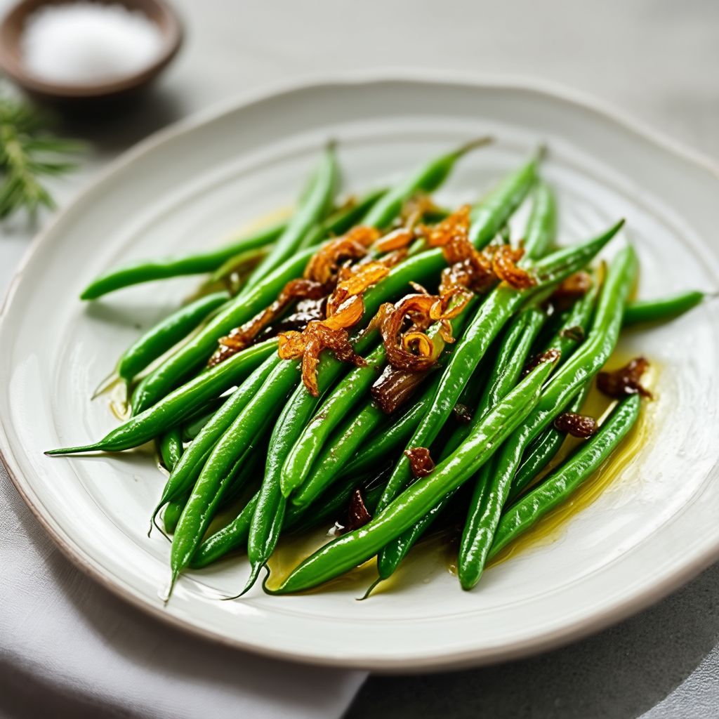 Fagiolini Saltati con Scalogni Caramellati