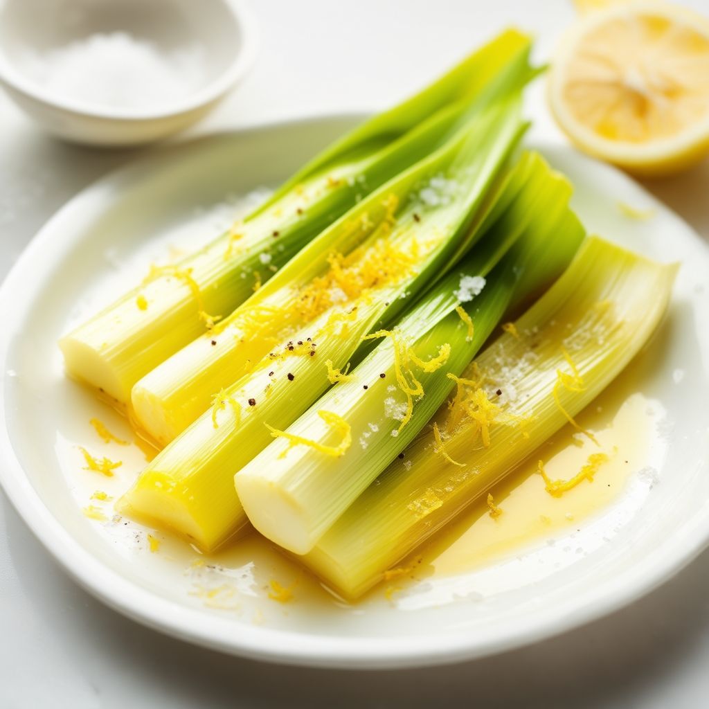 Goldene Butter-Lauch mit Zitronenschale