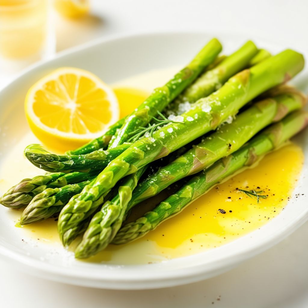 Asparagus with Creamy Lemon Butter Sauce