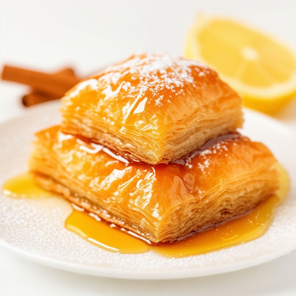 Baklava-Rollen mit Honigsirup