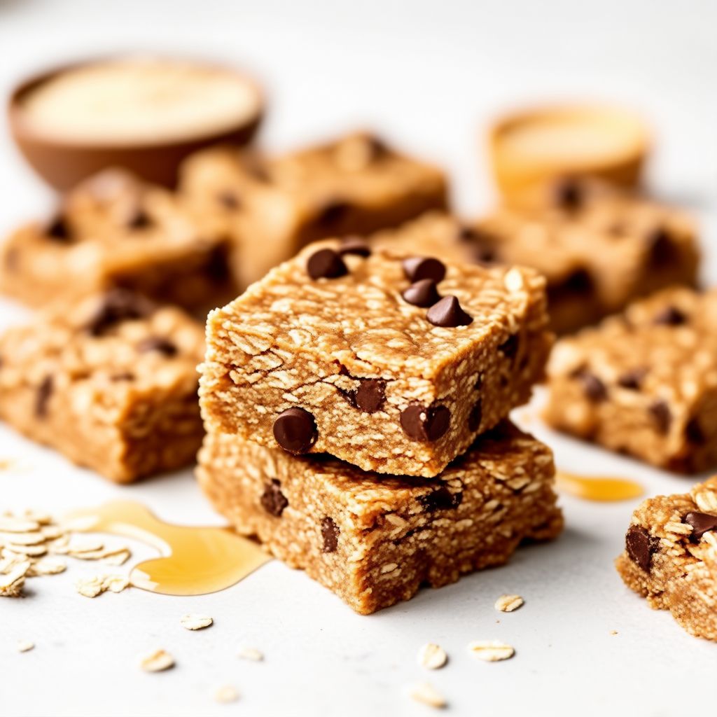 Vegane Kaukraft-Oat-Bars mit Schokoladenstückchen