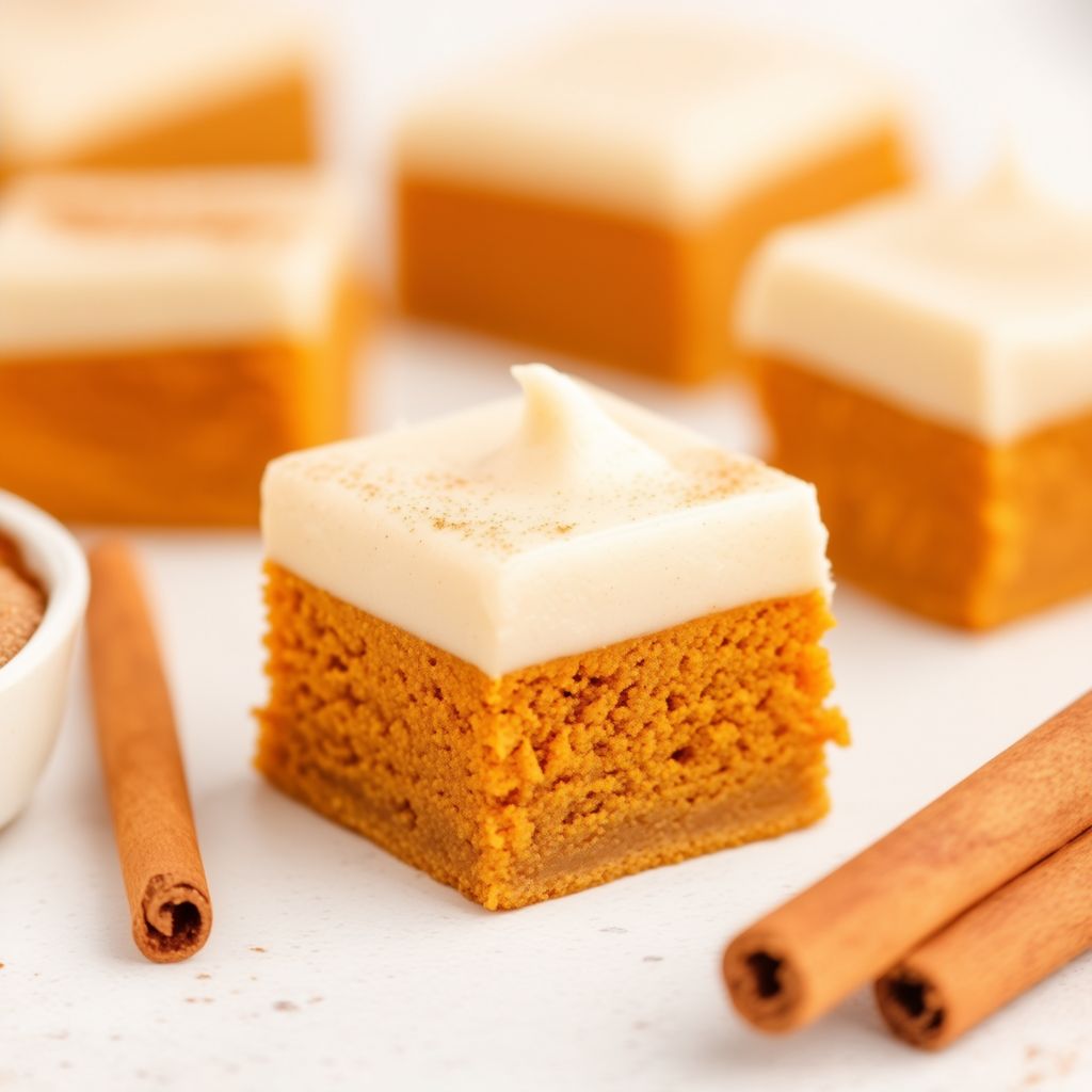 Spiced Pumpkin Squares with Creamy Frosting