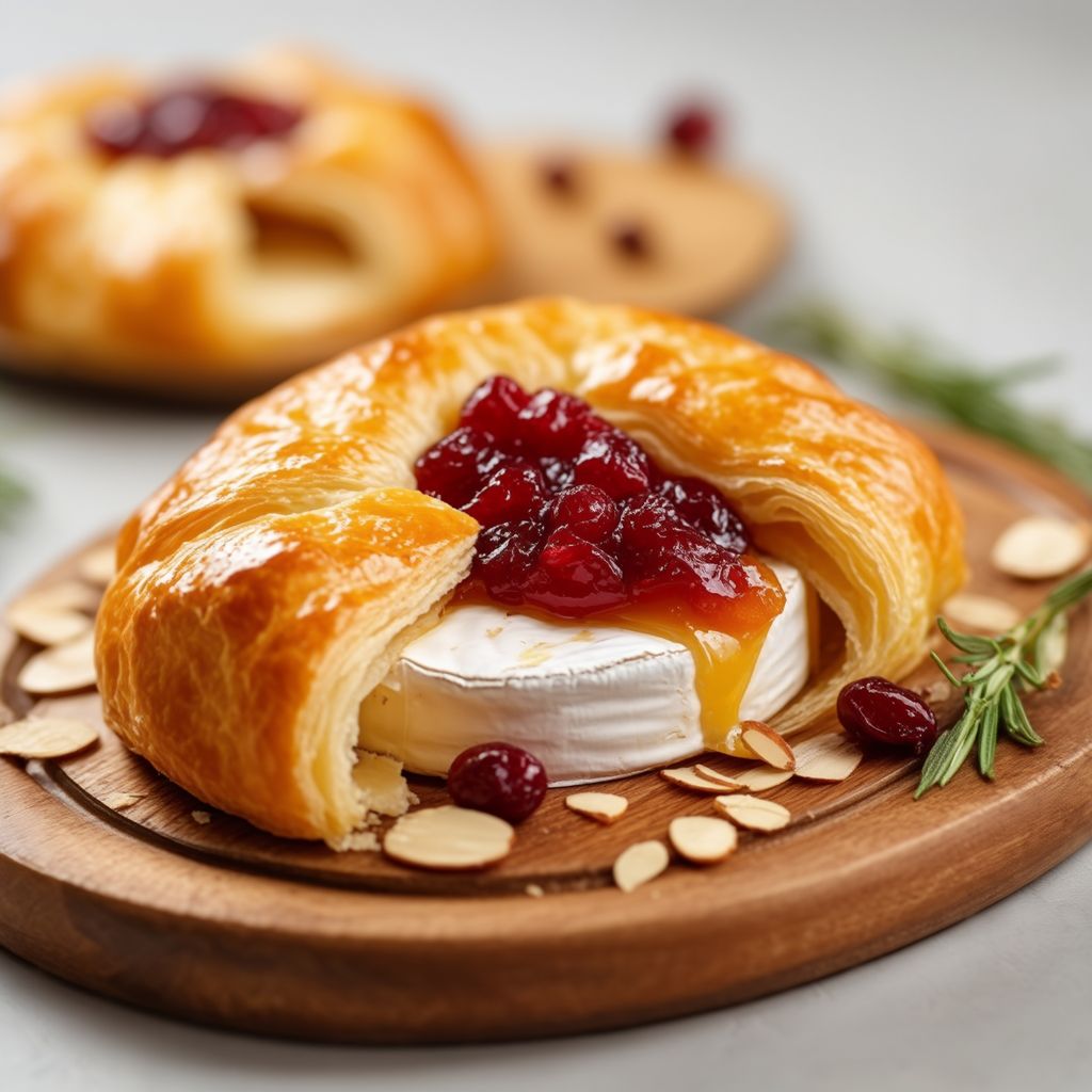 Cranberry Almond Brie En Croute