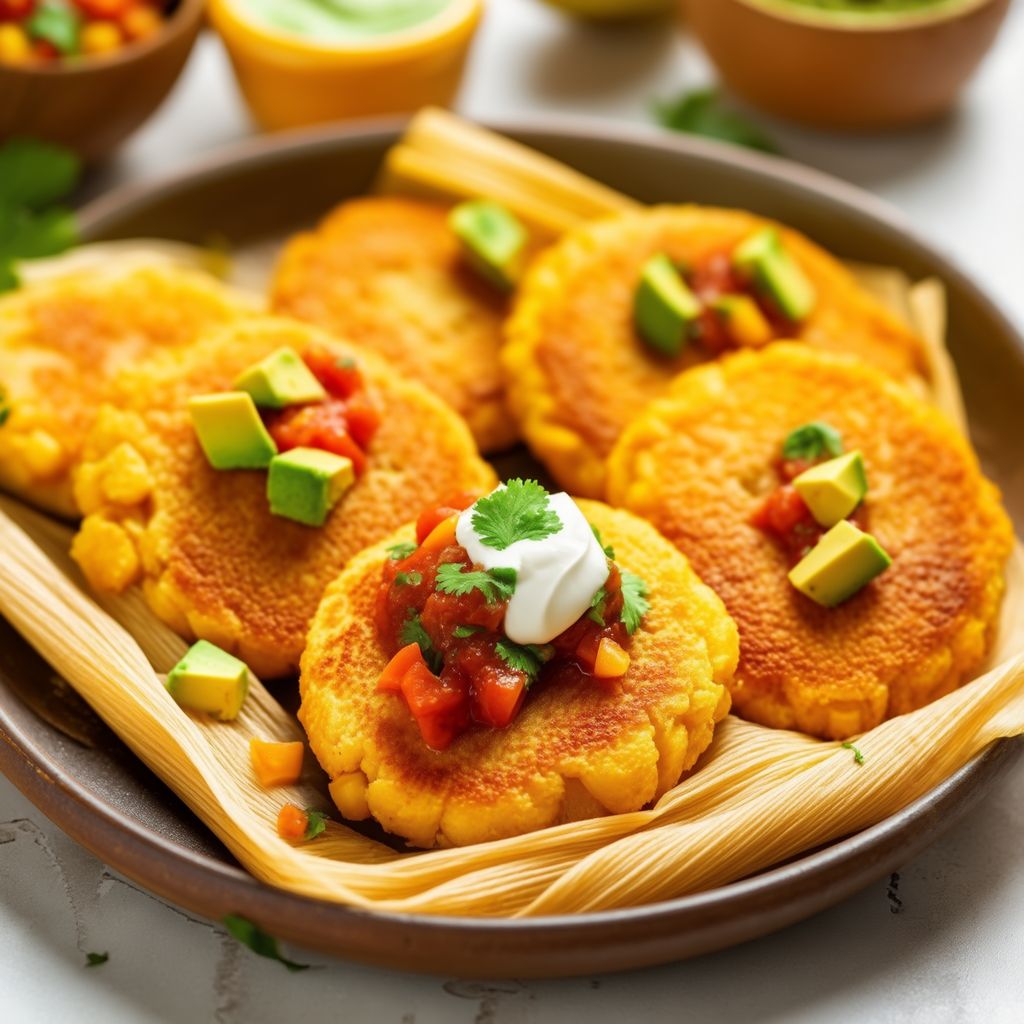 Frittelle di Mais Dorate con Trio di Salse