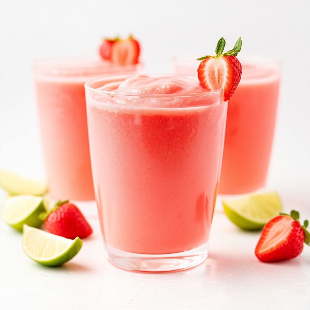 Erfrischender Erdbeer-Limetten-Rum-Smoothie