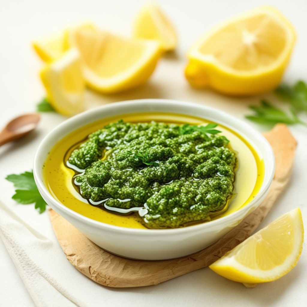 Würziger Petersilien- und Olivenpesto
