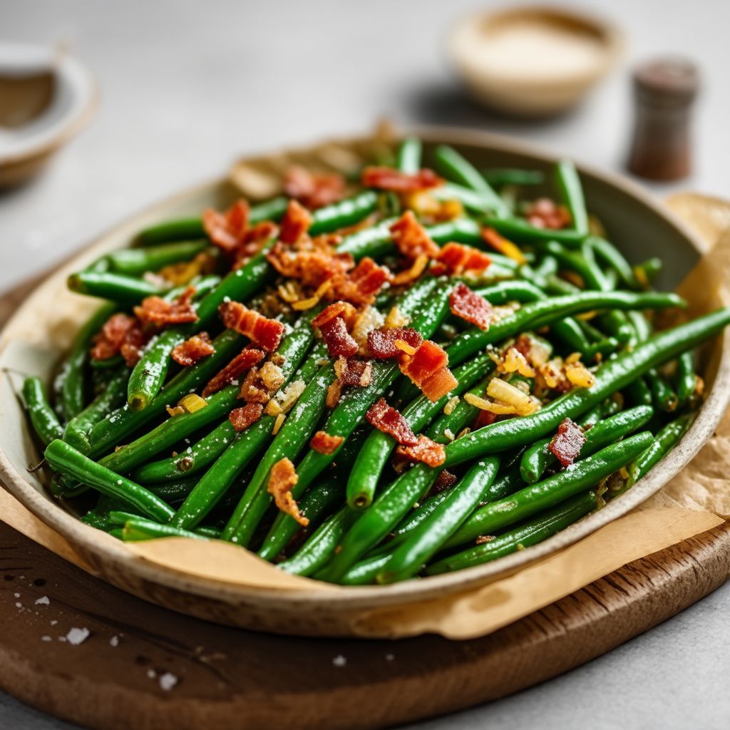 Fagiolini Salati con Pancetta Croccante e Cipolle