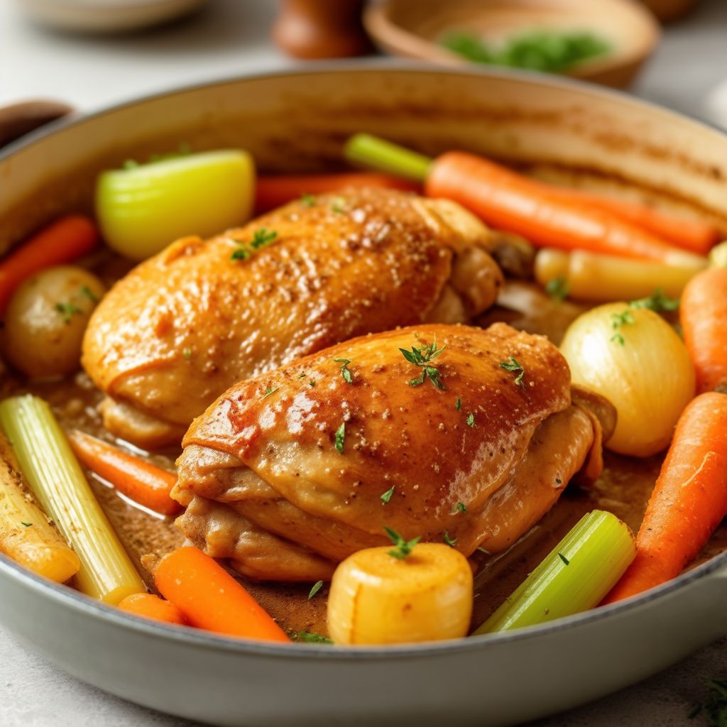 Beer-Braised Chicken with Creamy Ale Sauce