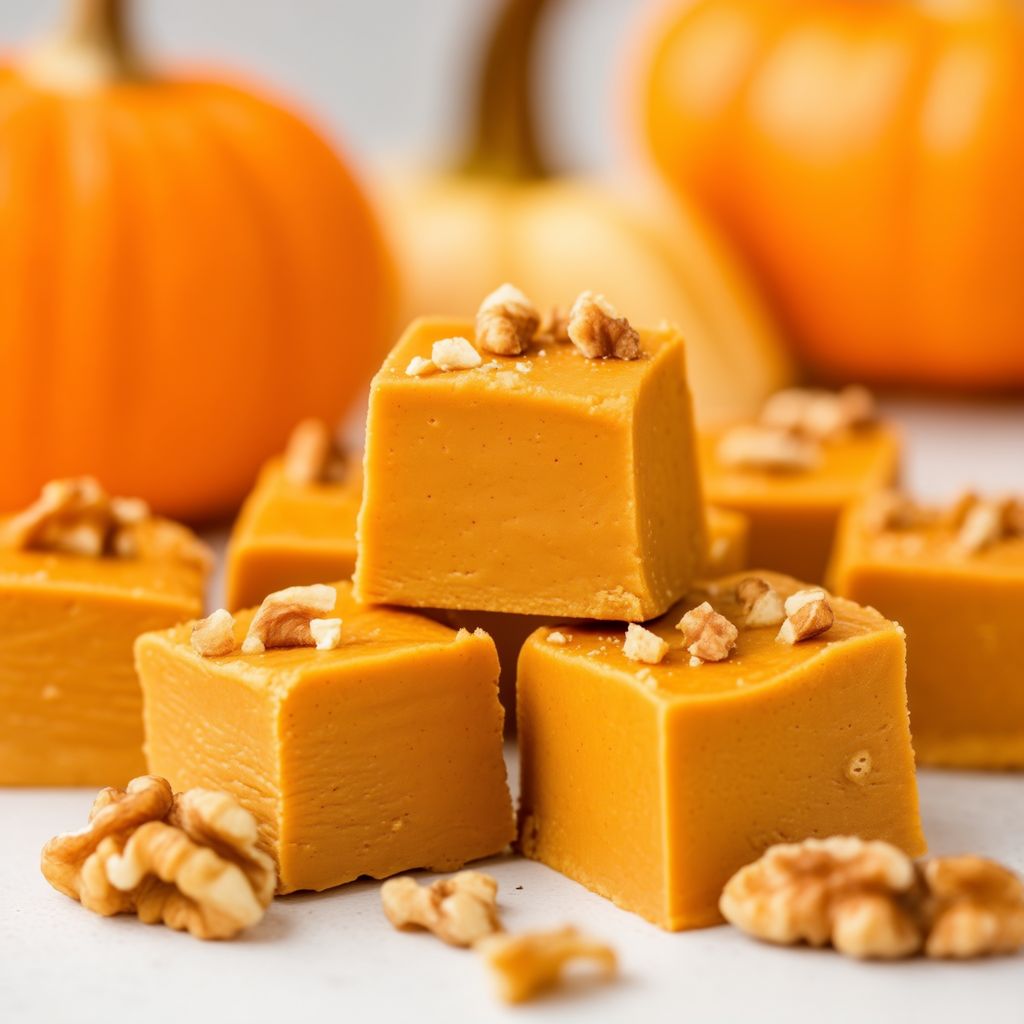 Cremige Kürbis-Walnuss-Fudge
