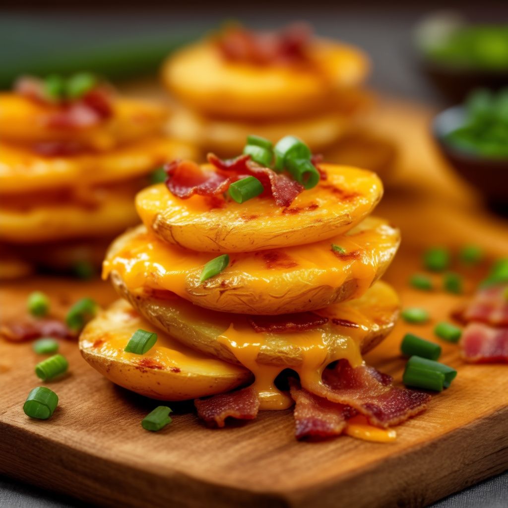 Käsegrillkartoffeln mit knusprigem Speck und Frühlingszwiebeln