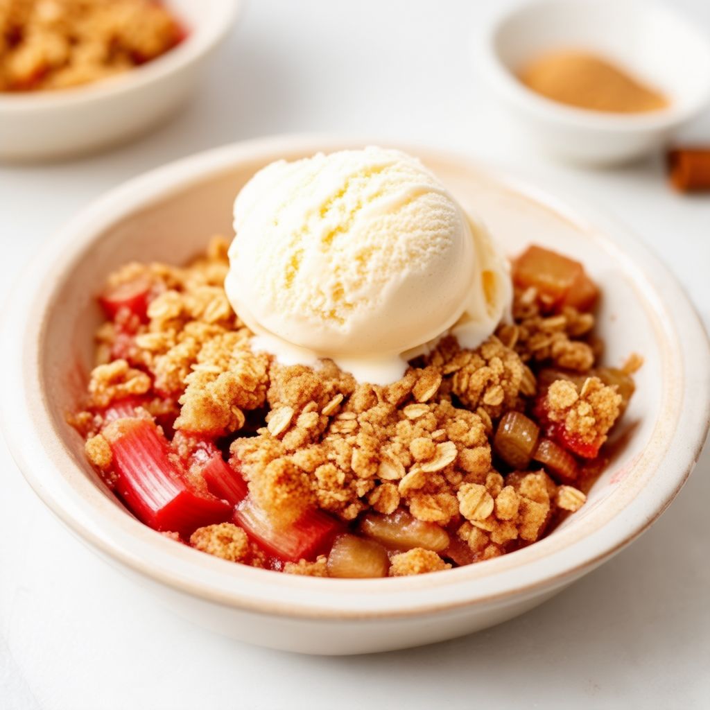 Rhubarb and Oat Crumble Delight