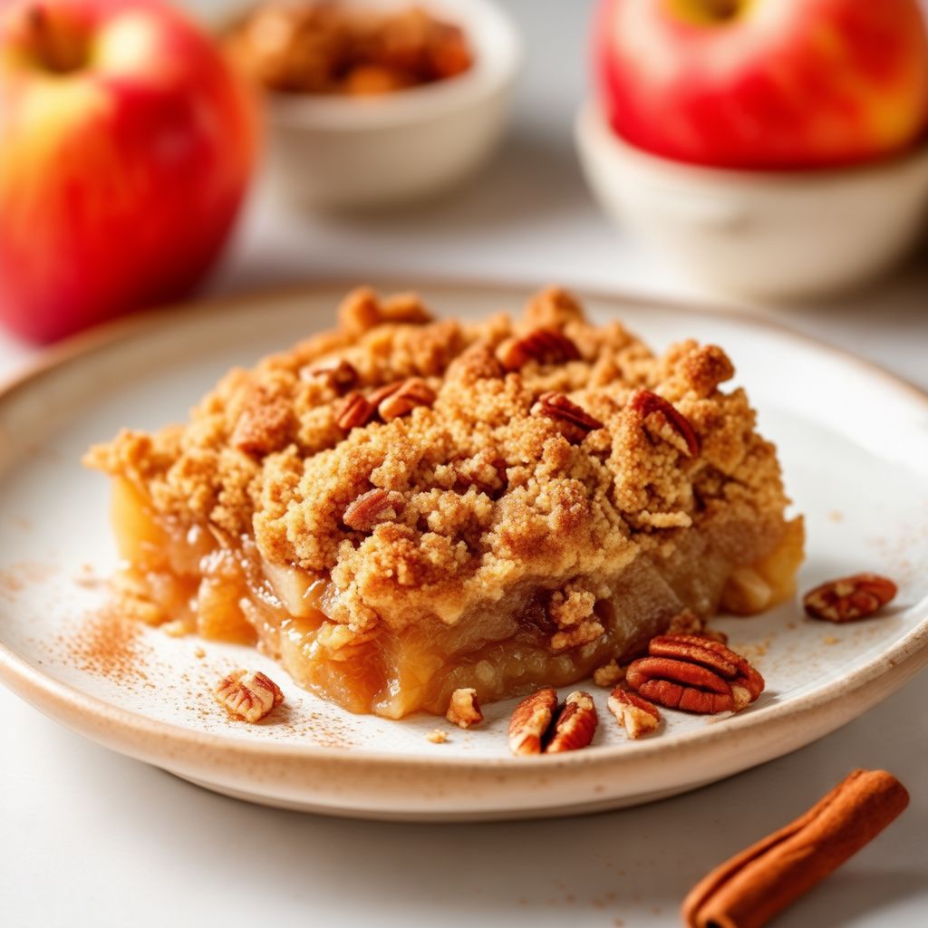 Cinnamon Pecan Apple Crumble