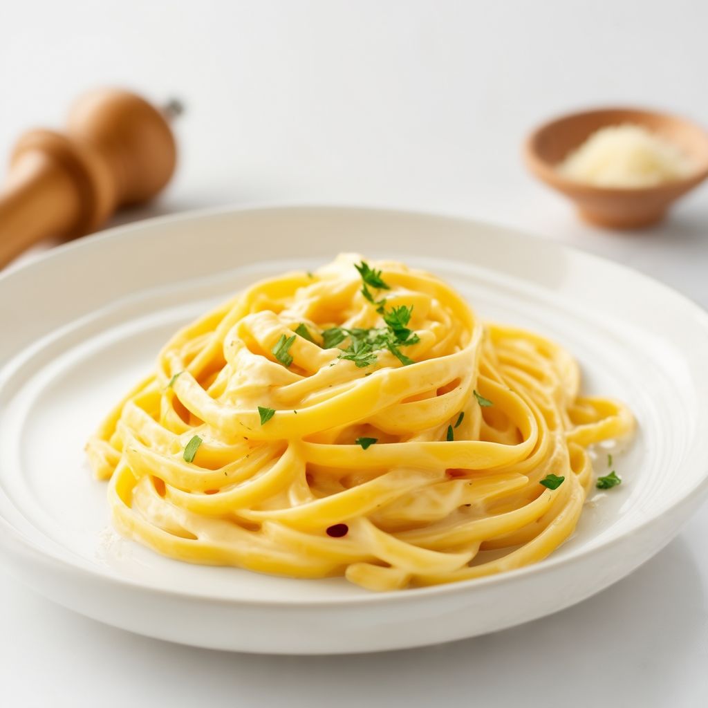 Cremige Fettuccine Alfredo mit einem Twist