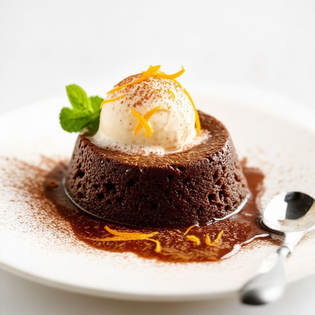 Dekadenter Schokoladen-Orange Selbstsaucier-Pudding