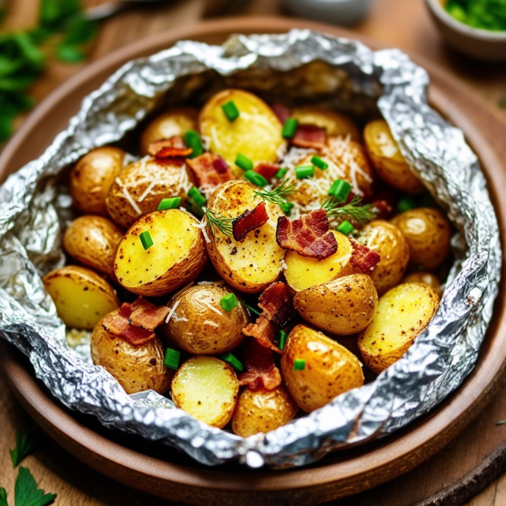 Grilled Herb Butter Potatoes