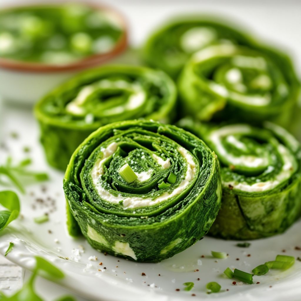 Herzhafte Spinat-Pinwheels