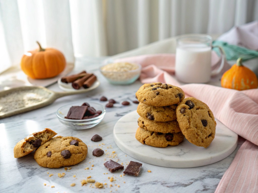 Kürbis‑Schokoladen‑Chip‑Cookies