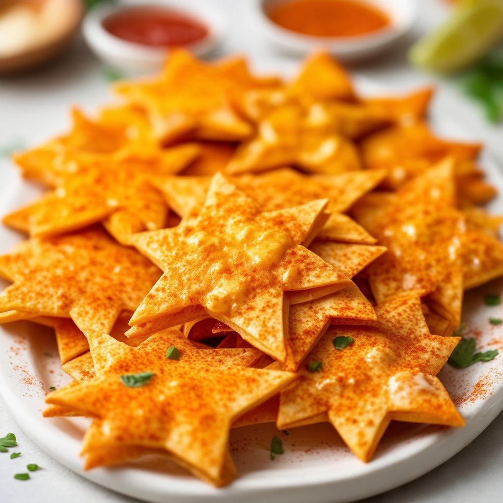 Käsegewürzte Tortilla-Sterne