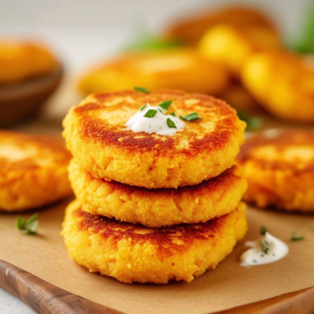 Goldene Knusprige Maismehl-Patties