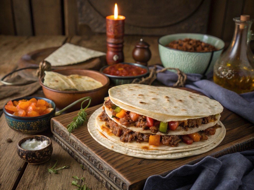 Tortilla Torte mit Hackfleisch