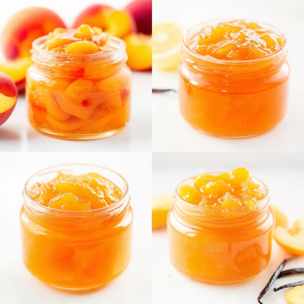 Pfirsichmarmelade mit einem Hauch von Vanille
