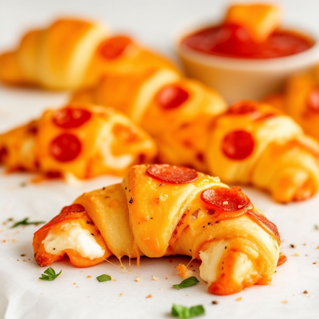 Cheesy Pepperoni Crescent Bites