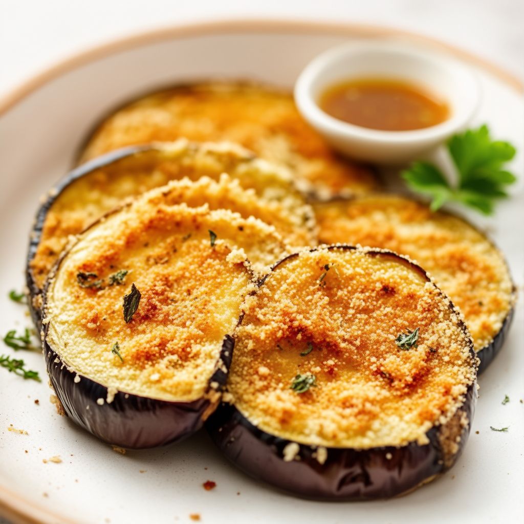 Knusprige Parmesan-Auberginenscheiben