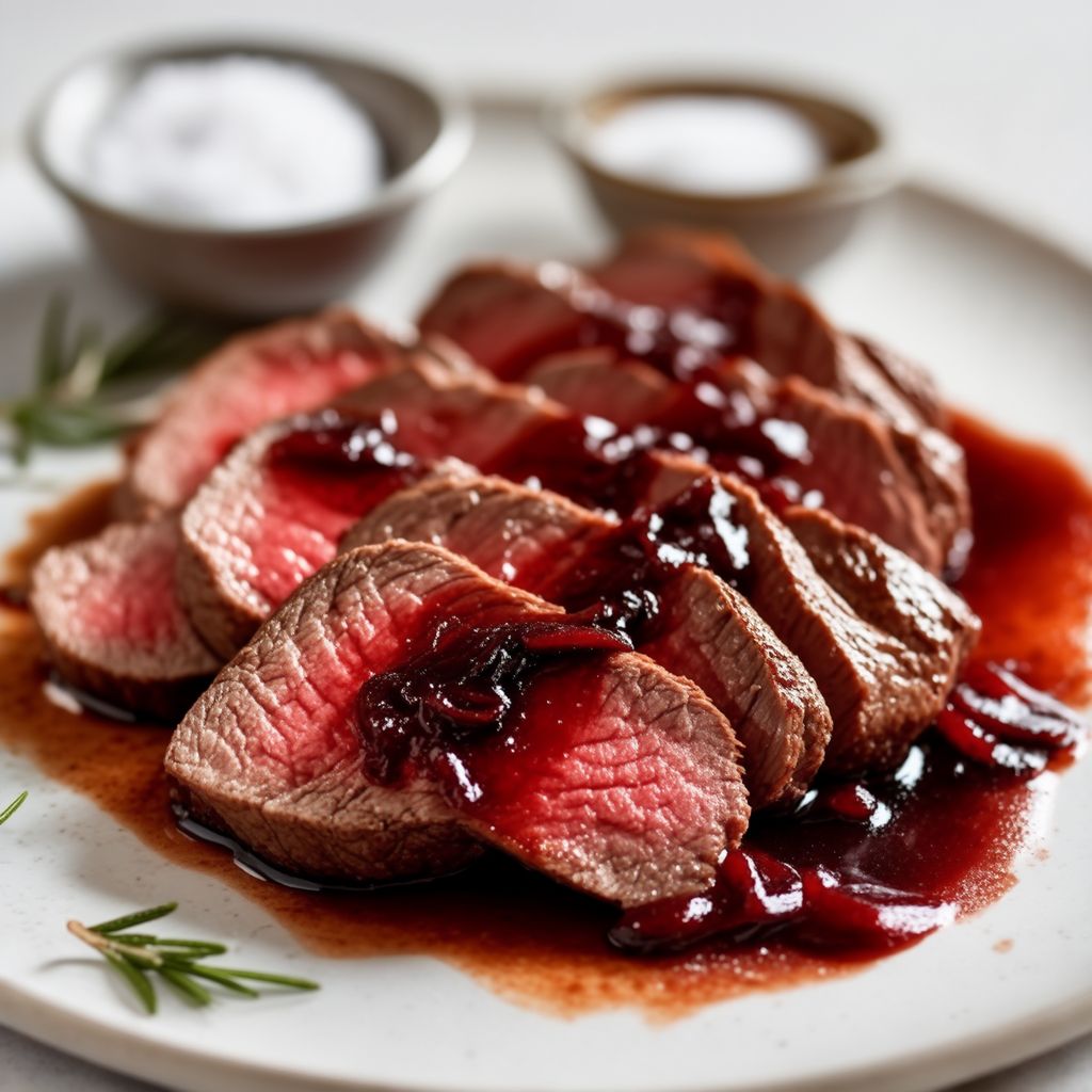 Pan-Seared Steak with Red Wine Shallot Reduction