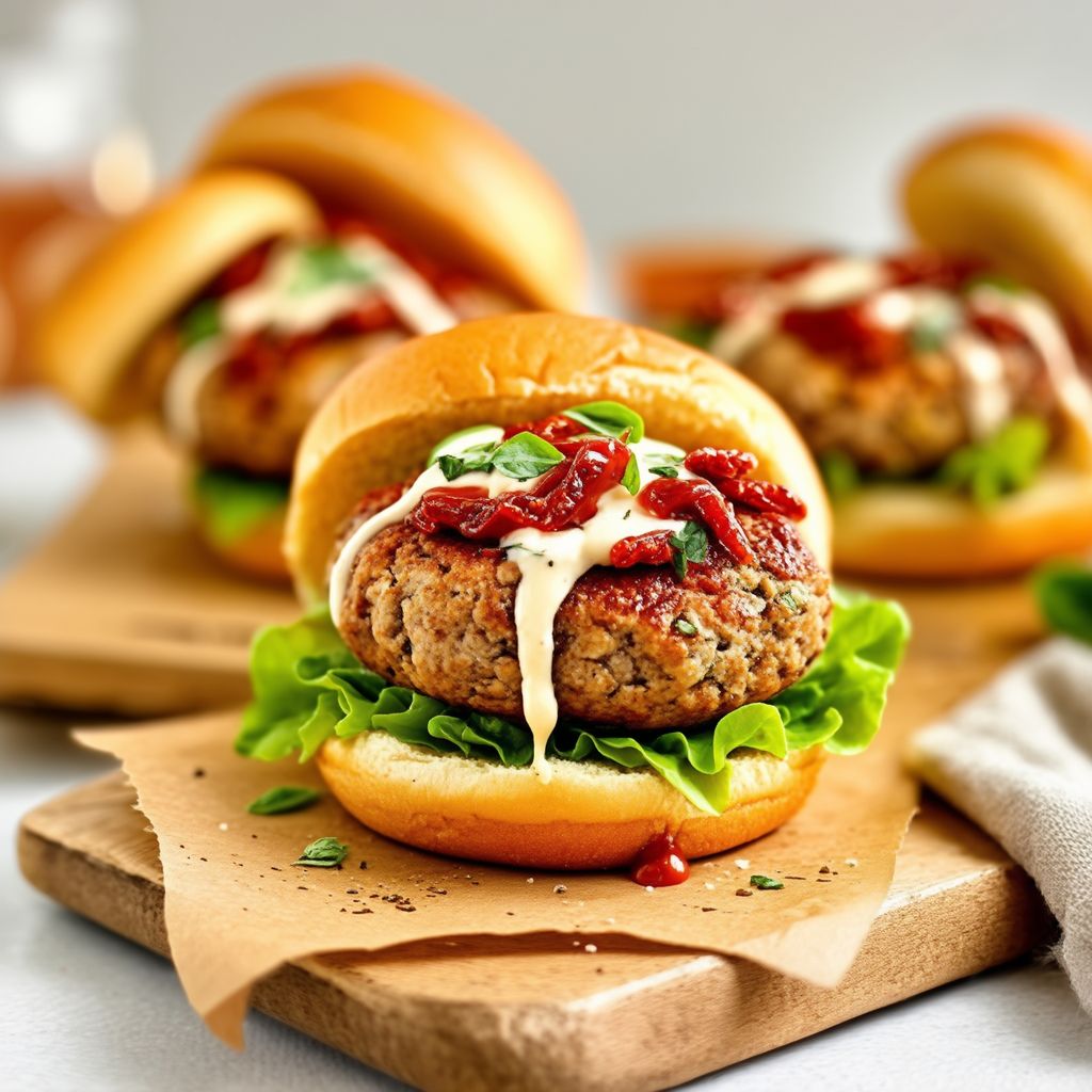 Savory Sun-Dried Tomato Turkey Burgers