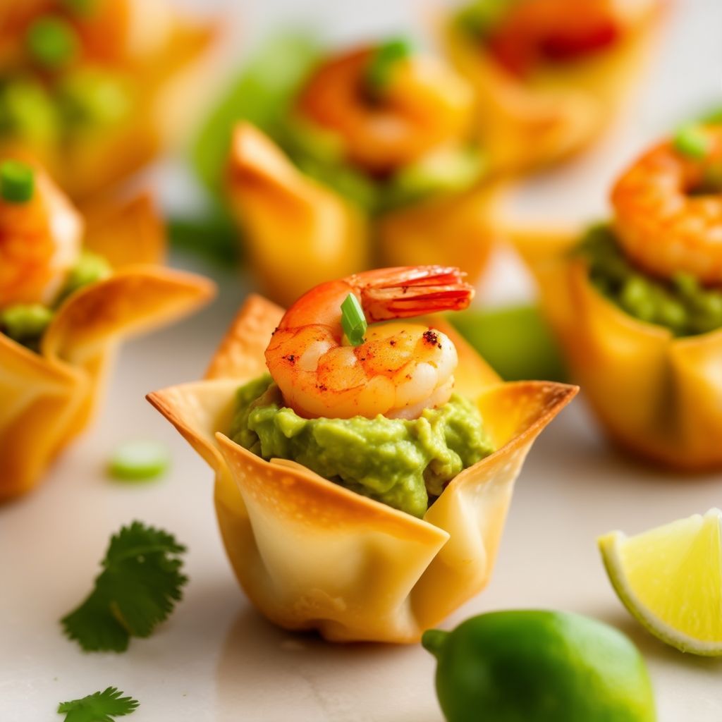 Würzige Garnelen-Guacamole-Häppchen