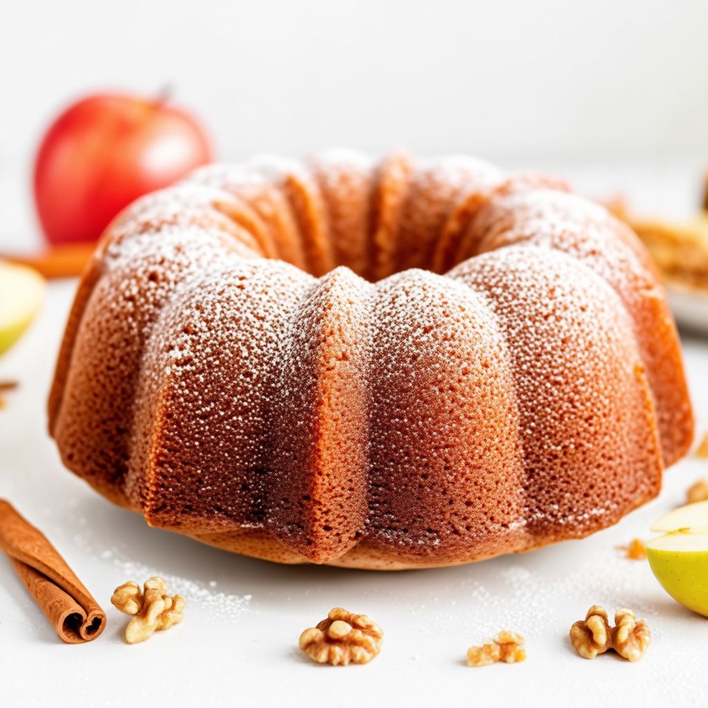 Spiced Apple Walnut Bundt Cake