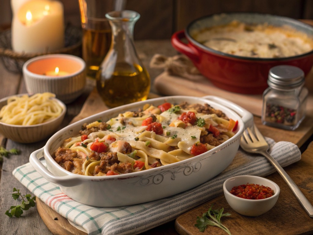 Nudelauflauf mit Béchamelsauce