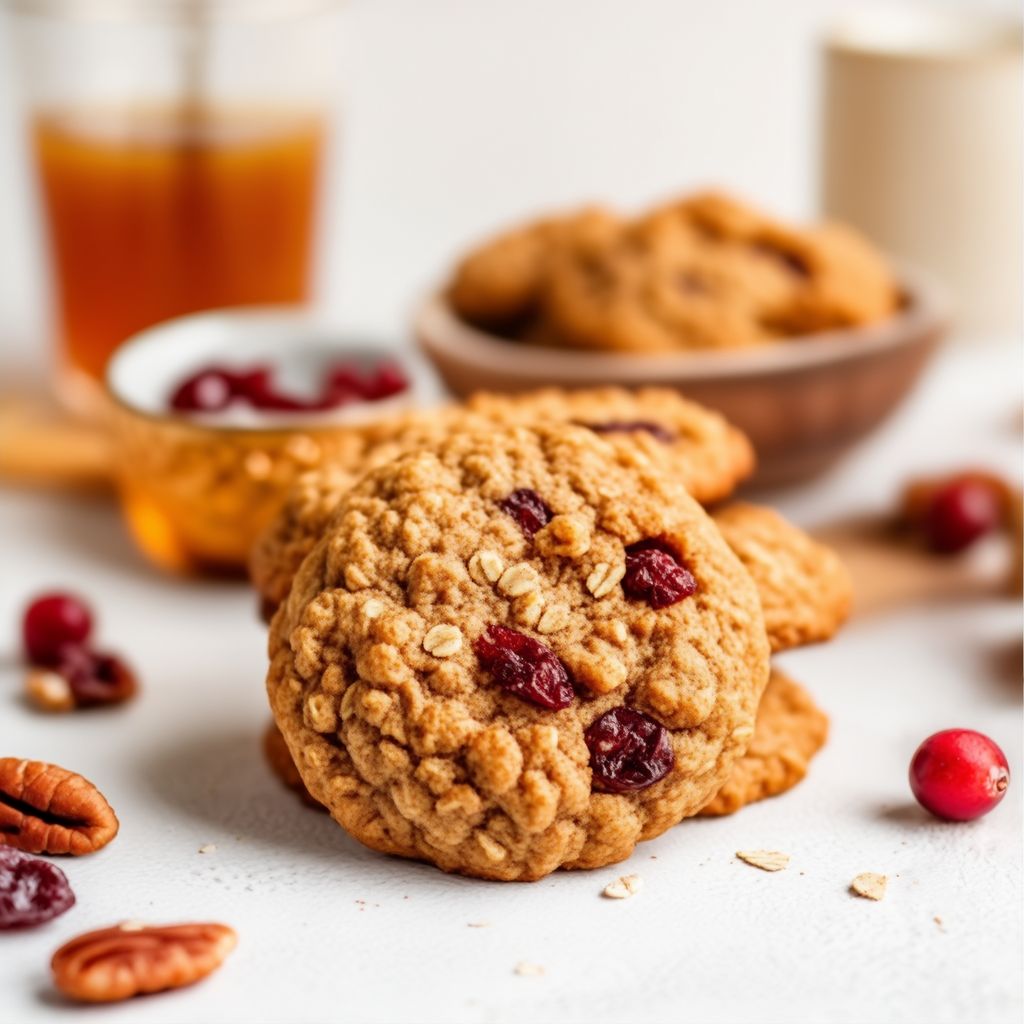 Biscotti d'Avena con Mirtilli Rossi e Noci Pecan