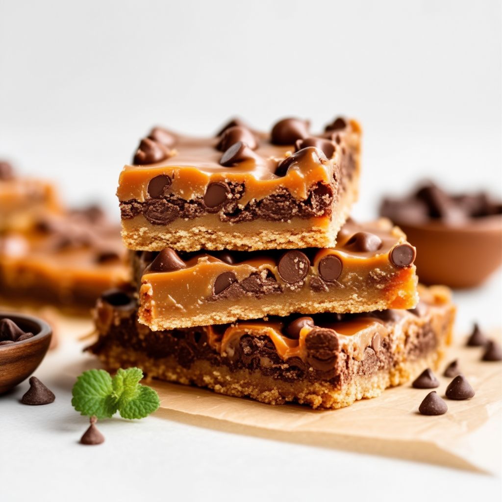 Karamell-Schokoladen-Crunch-Riegel