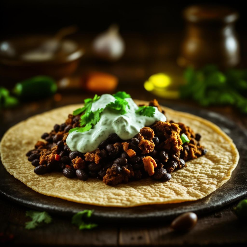 Im Ofen gebackene knusprige Schwarze-Bohnen-Tacos