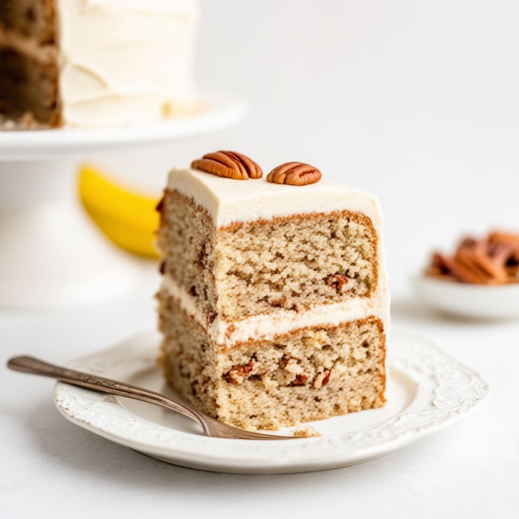 Banana Pecan Layer Cake with Cream Cheese Frosting