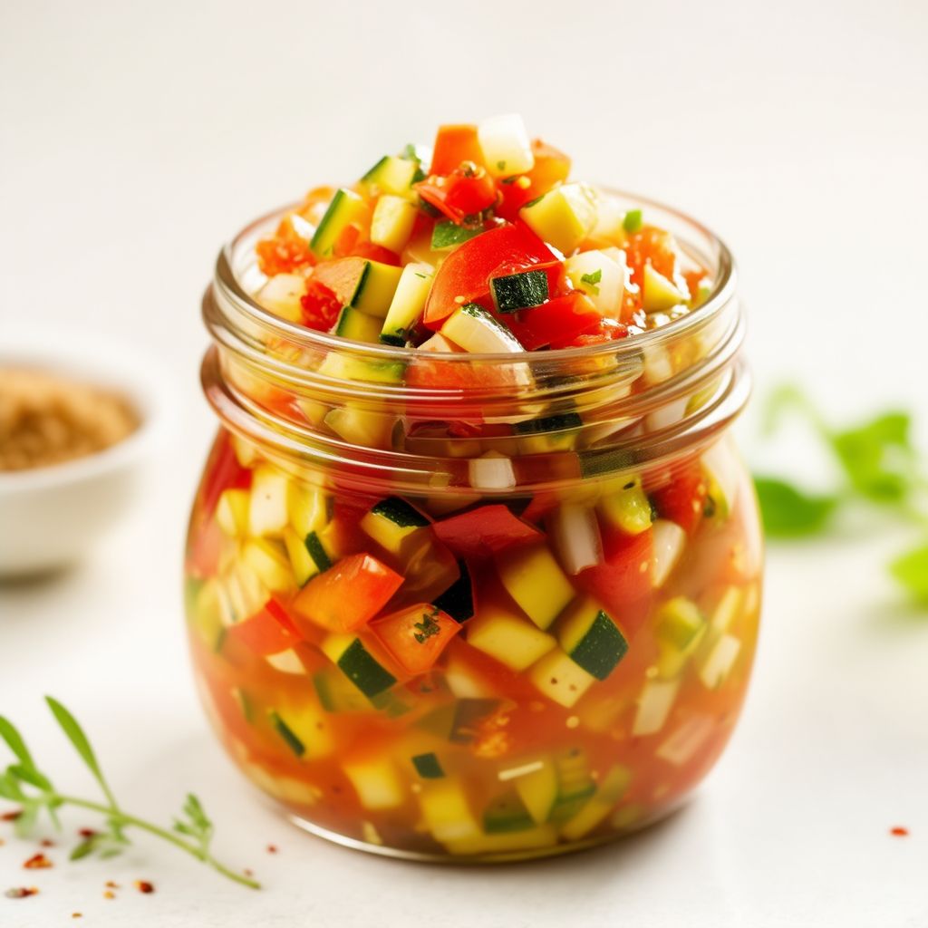 Gewürzte Zucchini-Tomaten-Salsa