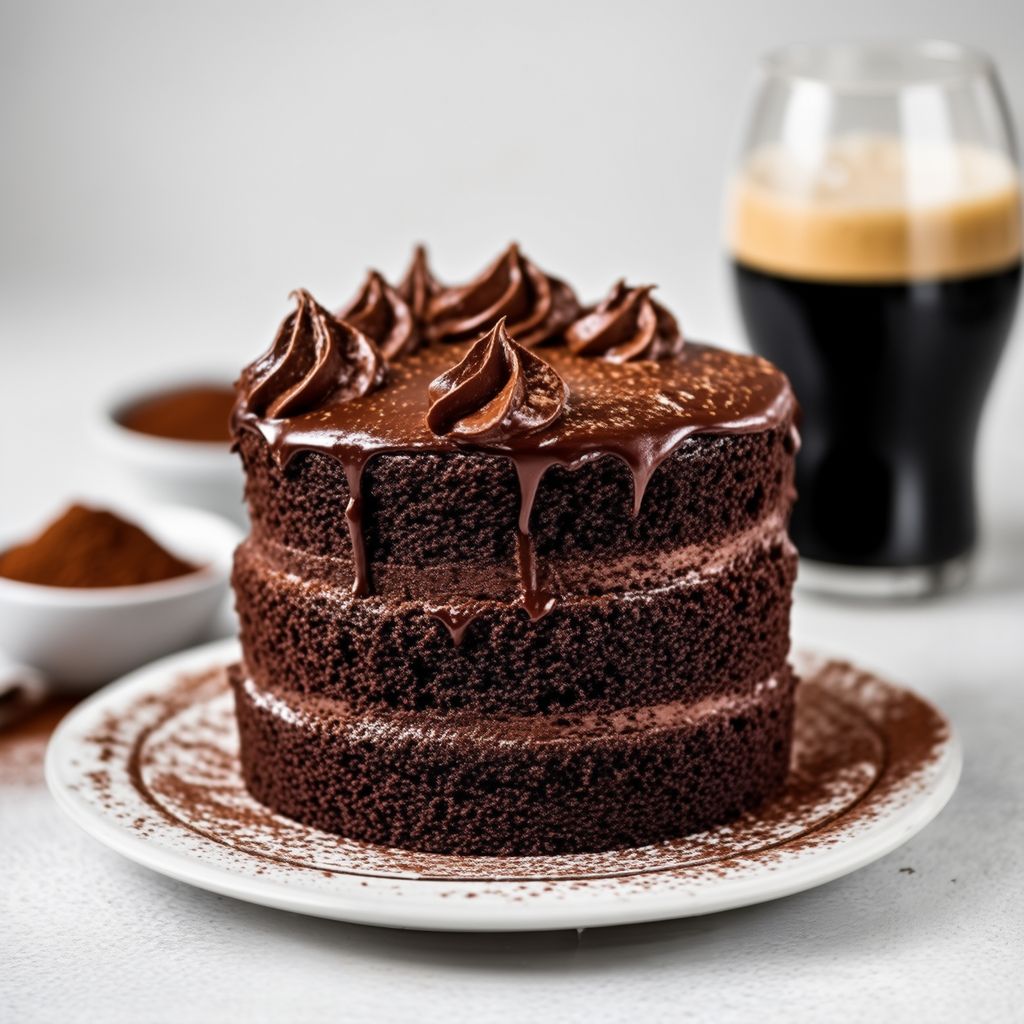 Reicher Schokoladen-Stout-Schichtkuchen