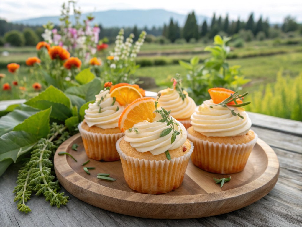 Fruchtige Orangen-Cupcakes mit Buttercreme