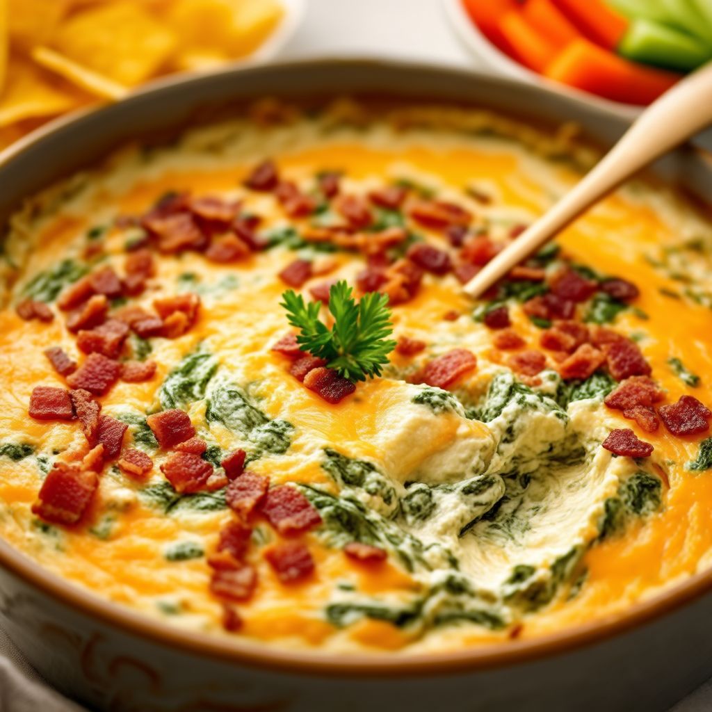 Cremiger Spinat-Bacon-Partydip